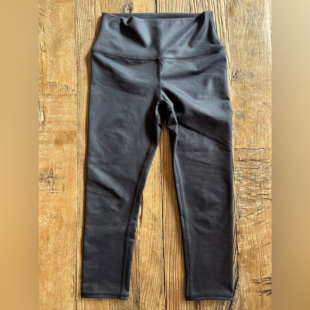 Alo Yoga Black Sheen High Waisted Leggings